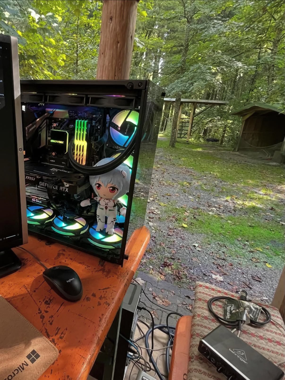 LAN party in the woods